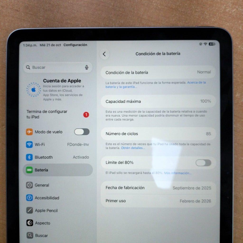 TABLETA APPLE IPAD AIR (M3) 11" A3266 (2025) 128 GB 8 GB RAM (SEMINUEVO)