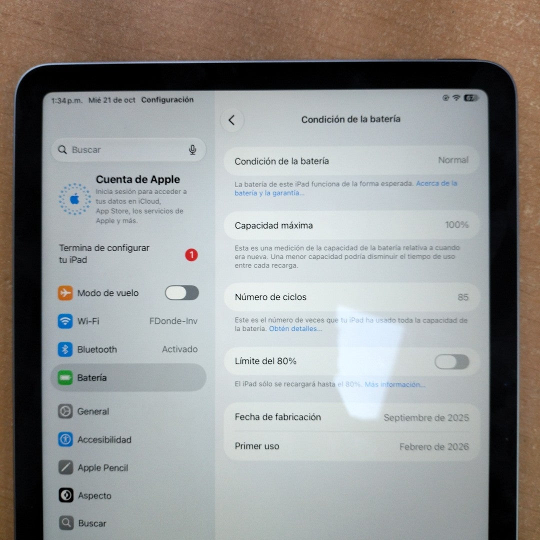 TABLETA APPLE IPAD AIR (M3) 11" A3266 (2025) 128 GB 8 GB RAM (SEMINUEVO)