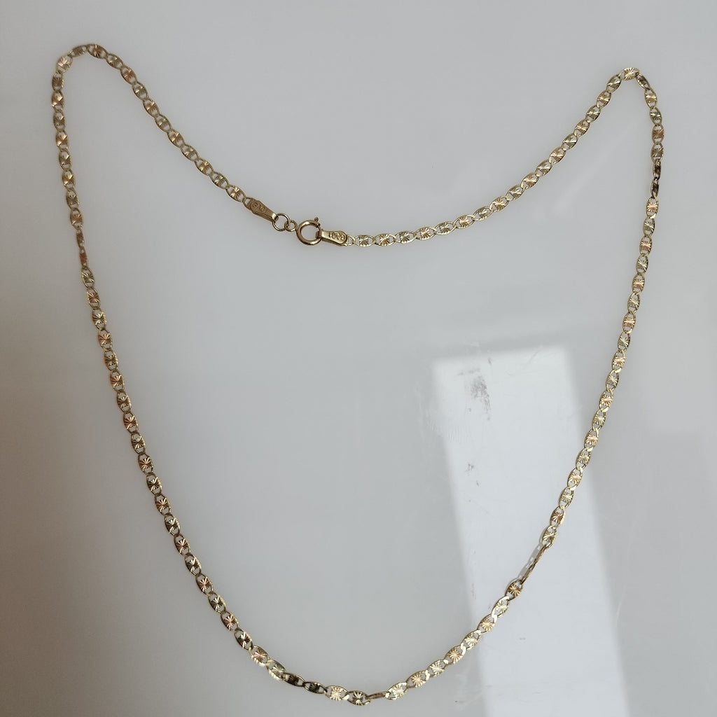 CADENA ORO COMBINADO 10 K 2,60 GRMS (SEMINUEVO)
