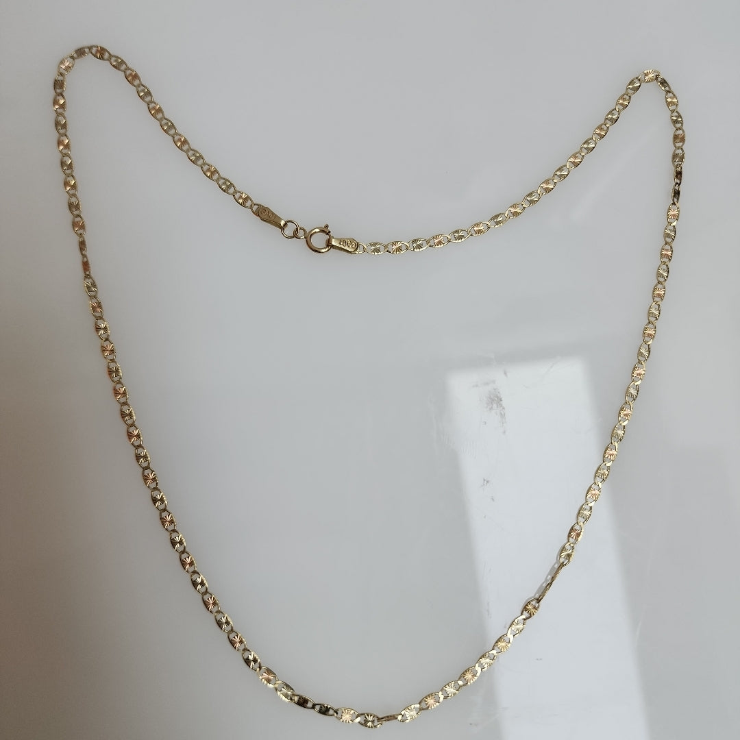 CADENA ORO COMBINADO 10 K 2,60 GRMS (SEMINUEVO)