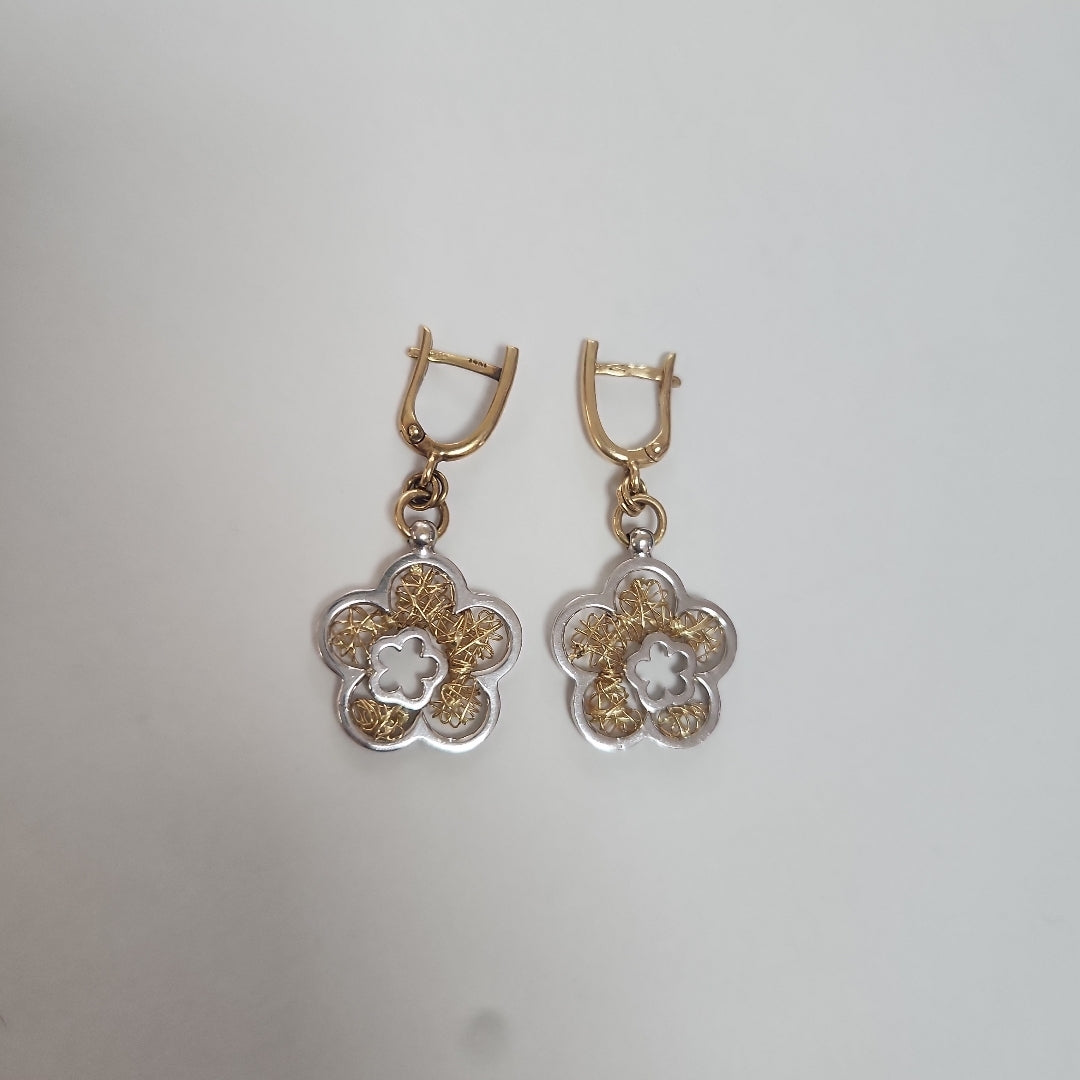 ARRACADAS PAR ORO 14 K 6.3 GRMS (SEMINUEVO)