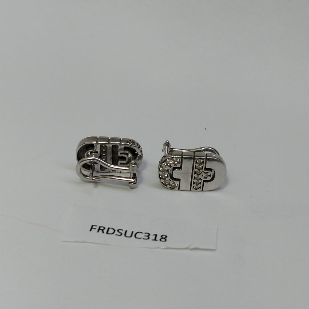 ARETES PAR ORO BLANCO 14 K 6,40 GRMS (SEMINUEVO)