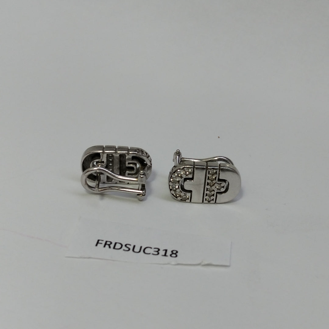 ARETES PAR ORO BLANCO 14 K 6,40 GRMS (SEMINUEVO)
