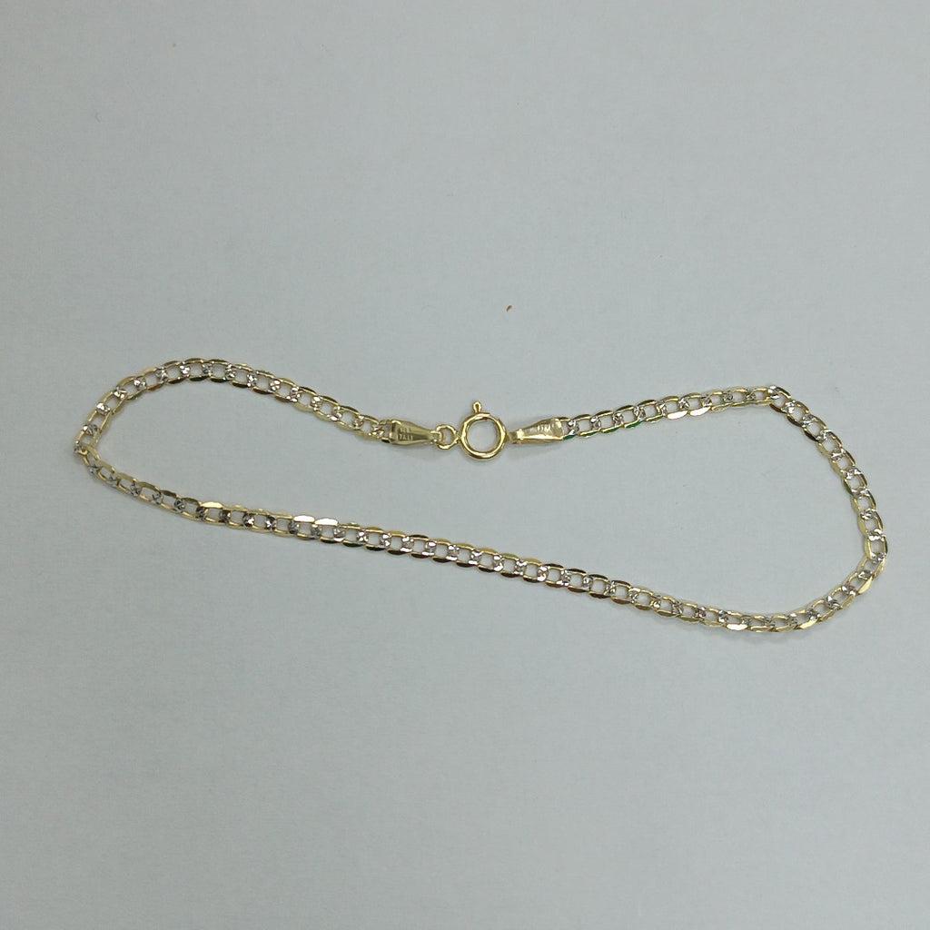 PULSERAS DAMA BARBADA DIAMANTADA ORO 14K 1.5 (NUEVO)