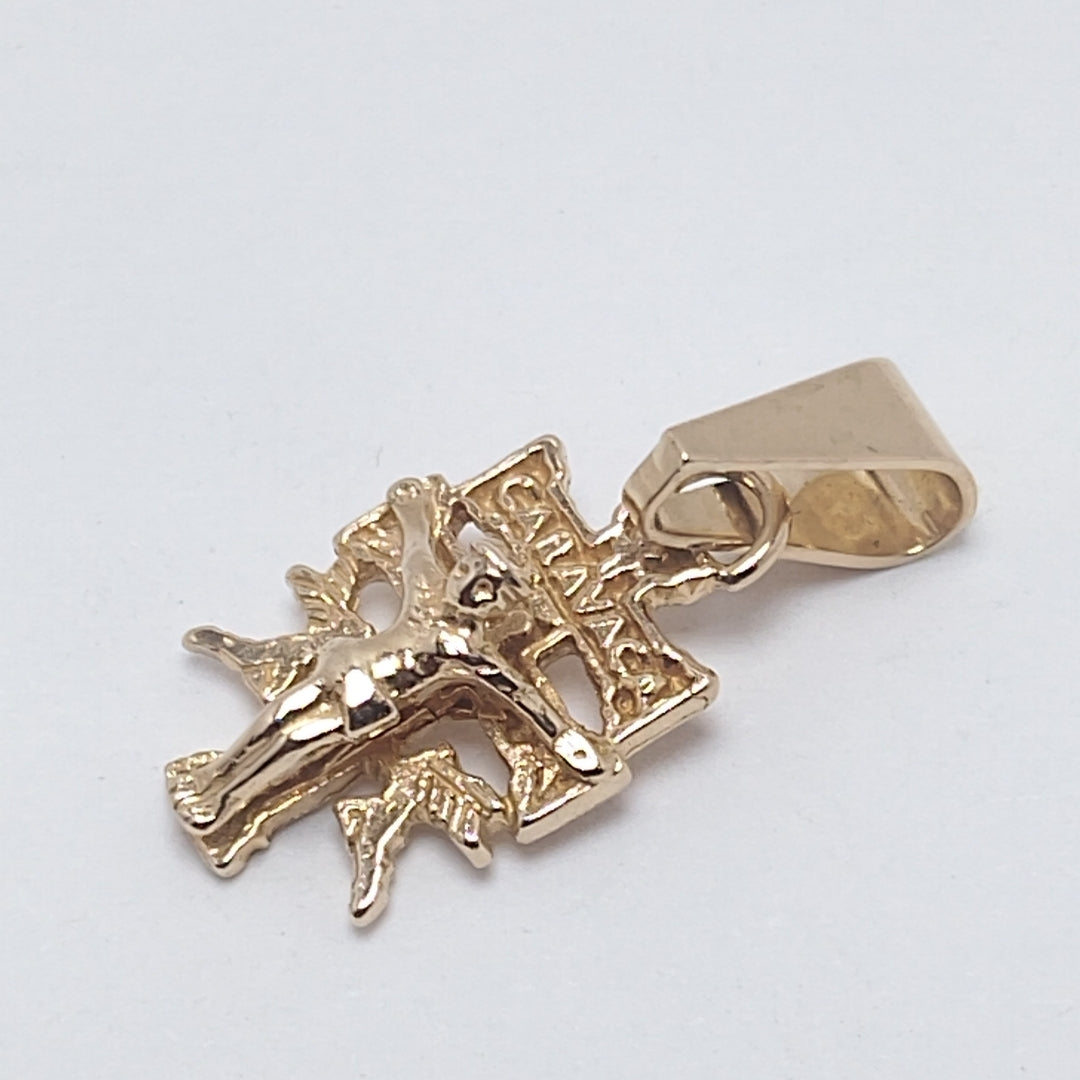 CRUZ DE CARAVACA ORO 14 K 1.3 GRMS (SEMINUEVO)