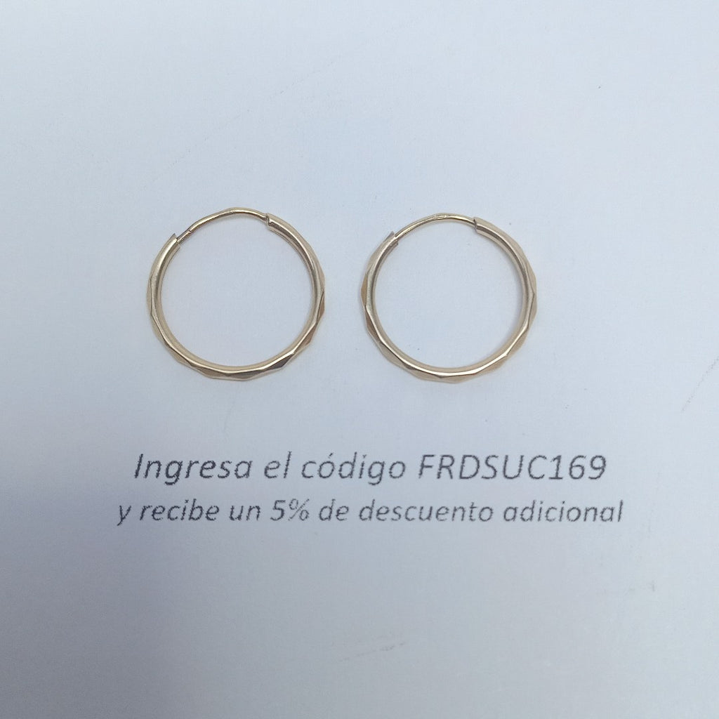 ARRACADAS PAR ORO 14 K 1.2 GRMS (SEMINUEVO)