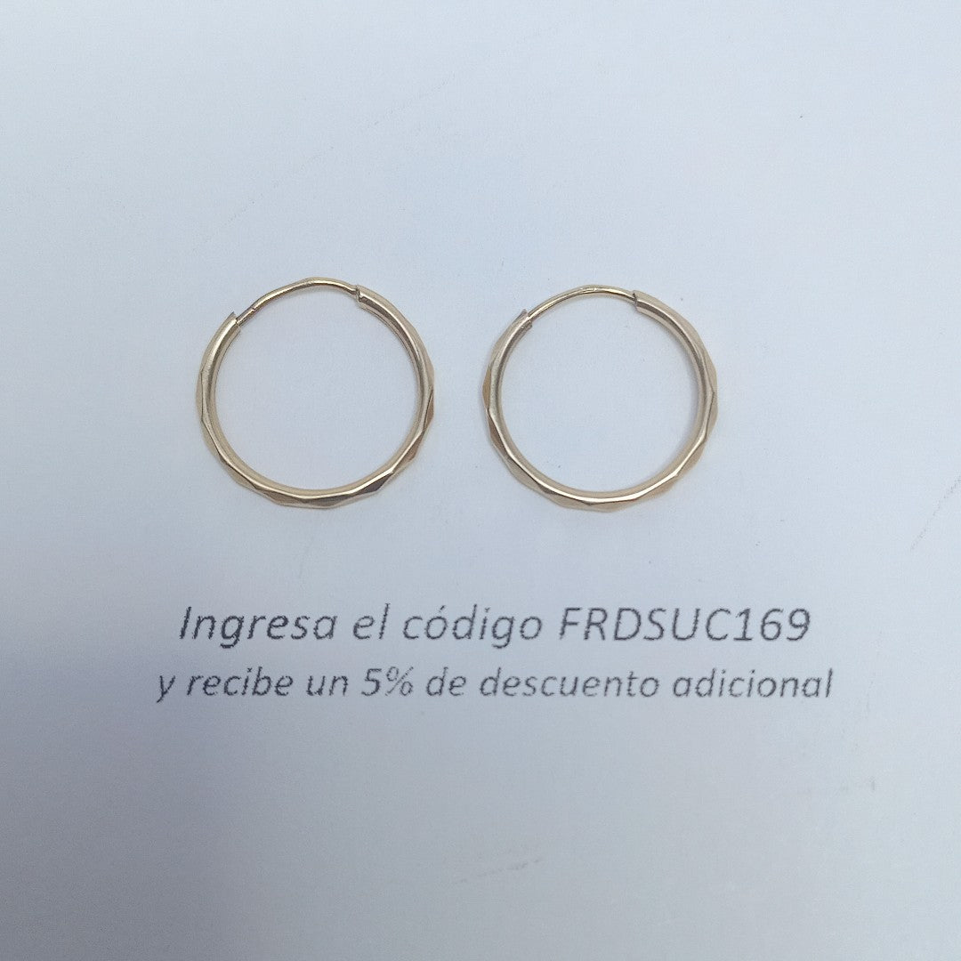ARRACADAS PAR ORO 14 K 1.2 GRMS (SEMINUEVO)