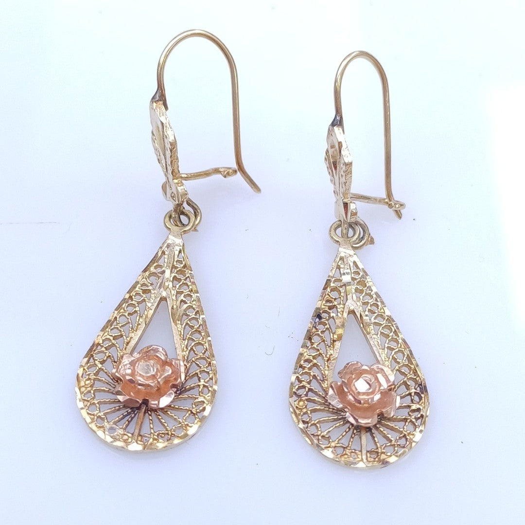 ARETES PAR ORO 14 K 4.1 GRMS (SEMINUEVO)