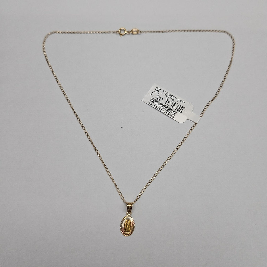CADENA,MEDALLA RELIGIOSA ORO 10 K 1,50 GRMS (SEMINUEVO)