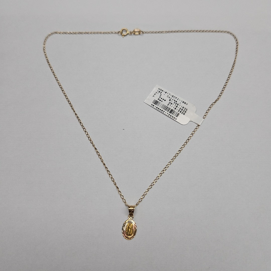 CADENA,MEDALLA RELIGIOSA ORO 10 K 1,50 GRMS (SEMINUEVO)