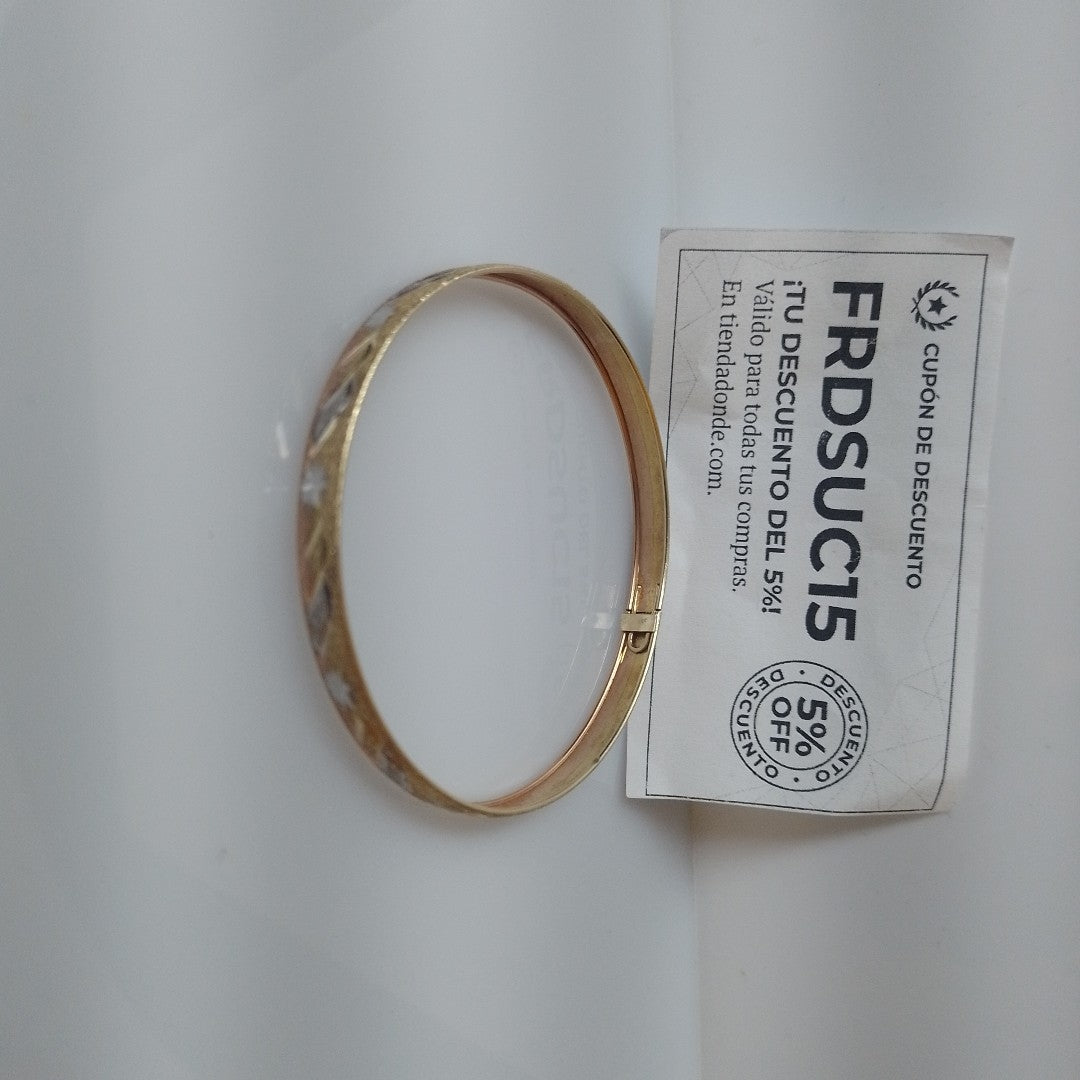 PULSERA RIGIDA ORO, ORO COMBINADO 10 K 6.4 GRMS (SEMINUEVO)