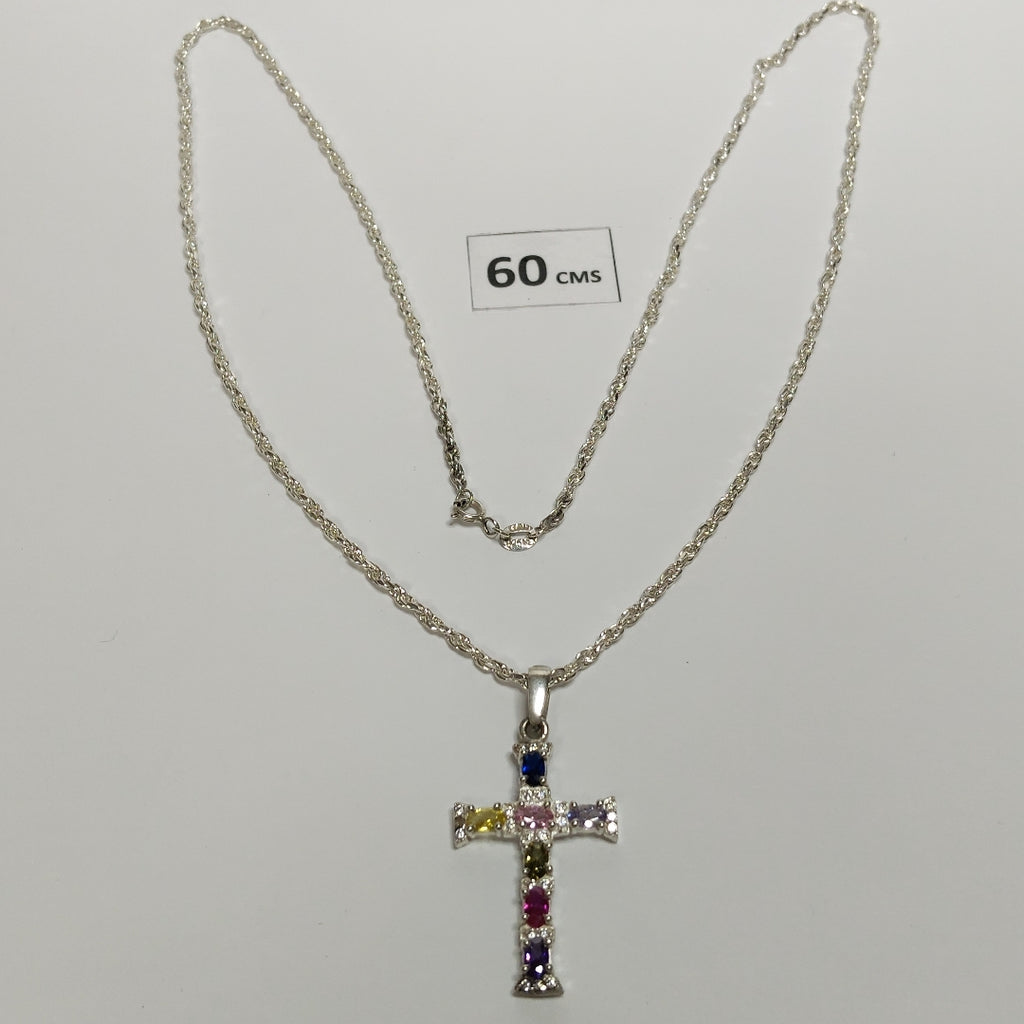 CADENA, CRUZ PLATA 12 GRMS (SEMINUEVO)