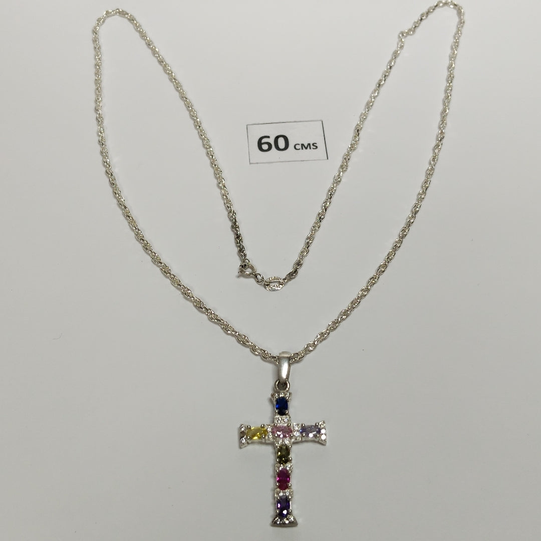 CADENA, CRUZ PLATA 12 GRMS (SEMINUEVO)