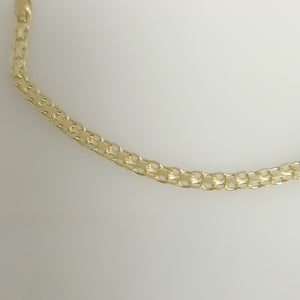 PULSERA TEJIDO ESPECIAL CON INFINITO Y CIRCONIAS 14K 18 CM 3.3 GR (NUEVO)
