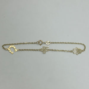 PULSERA TEJIDO ESPECIAL DE LA SUERTE 14K 18 CM 1.5 GR PLL 33 (NUEVO)