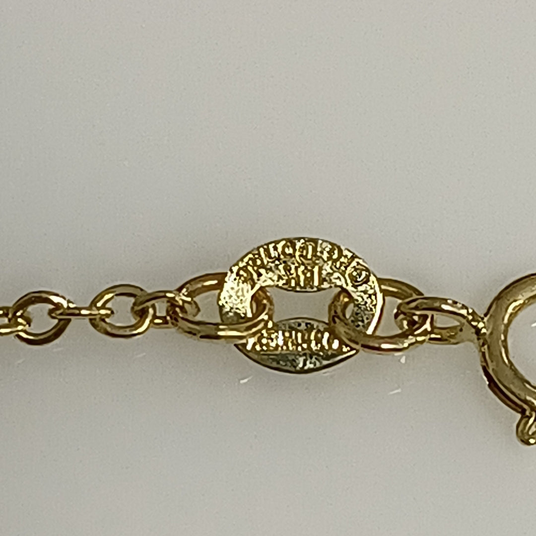 PULSERA ESPECIAL CON CORAZONES CONBINADOS 14K 18 CM 1.6 GR (NUEVO)