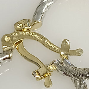 ARETES TEJIDO ARRACADAS TZL COMBINADAS 14K 1.8 GR (NUEVO)
