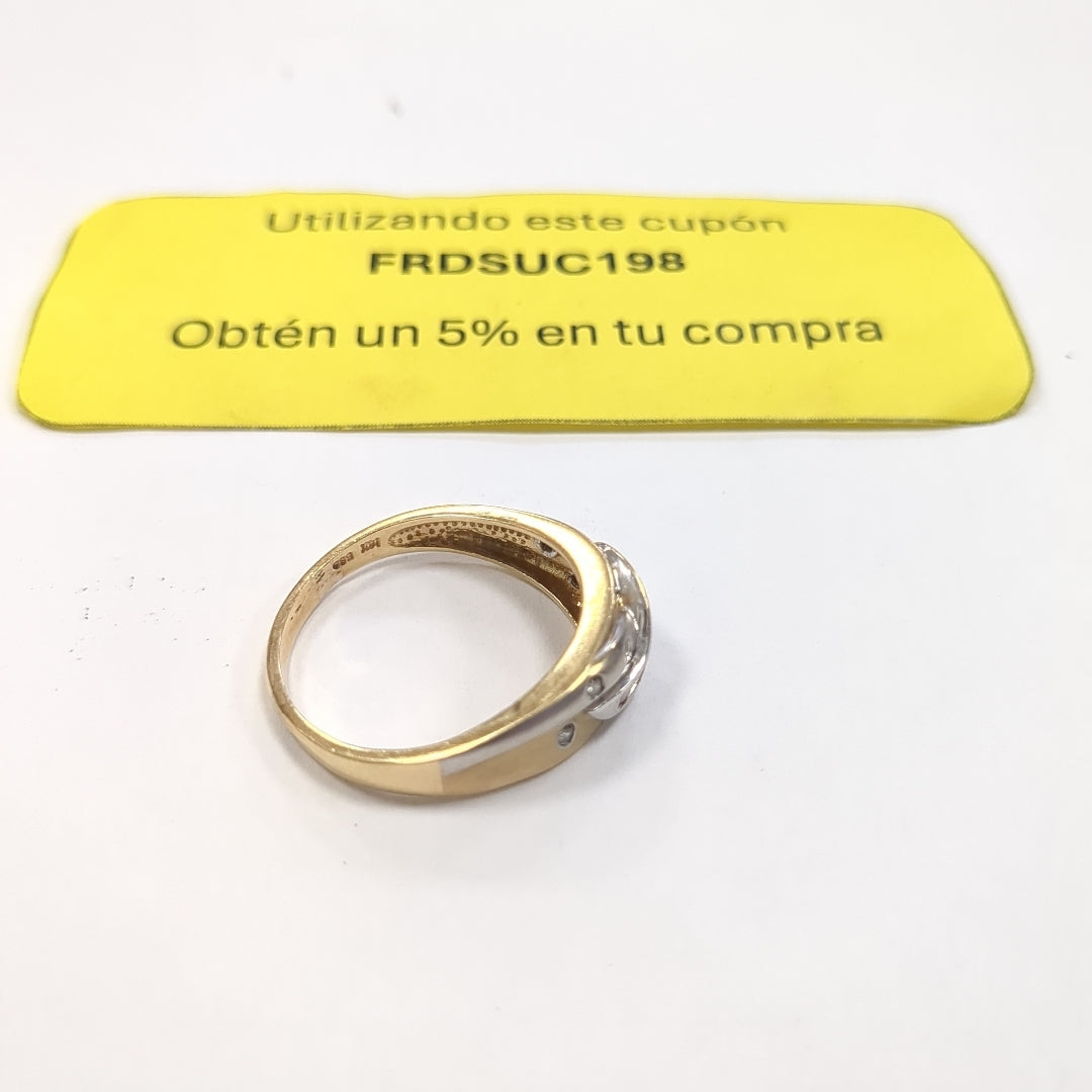 ANILLO ORO COMBINADO 14 K 4,40 GRMS (SEMINUEVO)