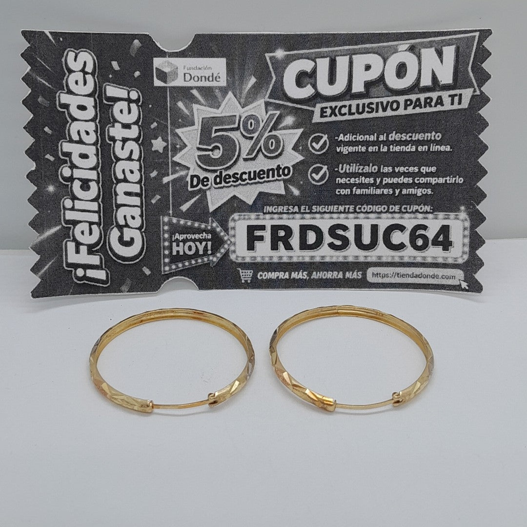 ARRACADAS PAR ORO 14 K 2,30 GRMS (SEMINUEVO)