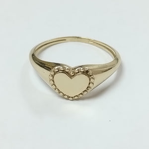 ANILLOS ANILLITO FIG CORAZON 10K TALLA 8 1.7 GR (NUEVO)