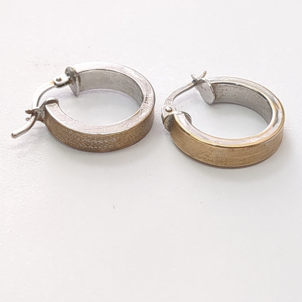 ARRACADAS PAR ORO COMBINADO 14 K 1.7 GRMS (SEMINUEVO)