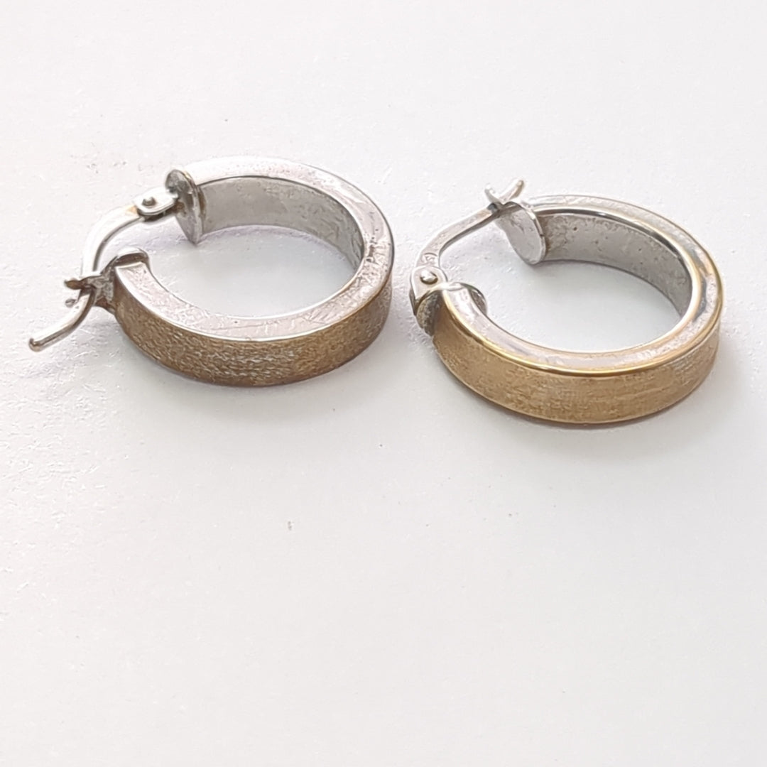 ARRACADAS PAR ORO COMBINADO 14 K 1.7 GRMS (SEMINUEVO)