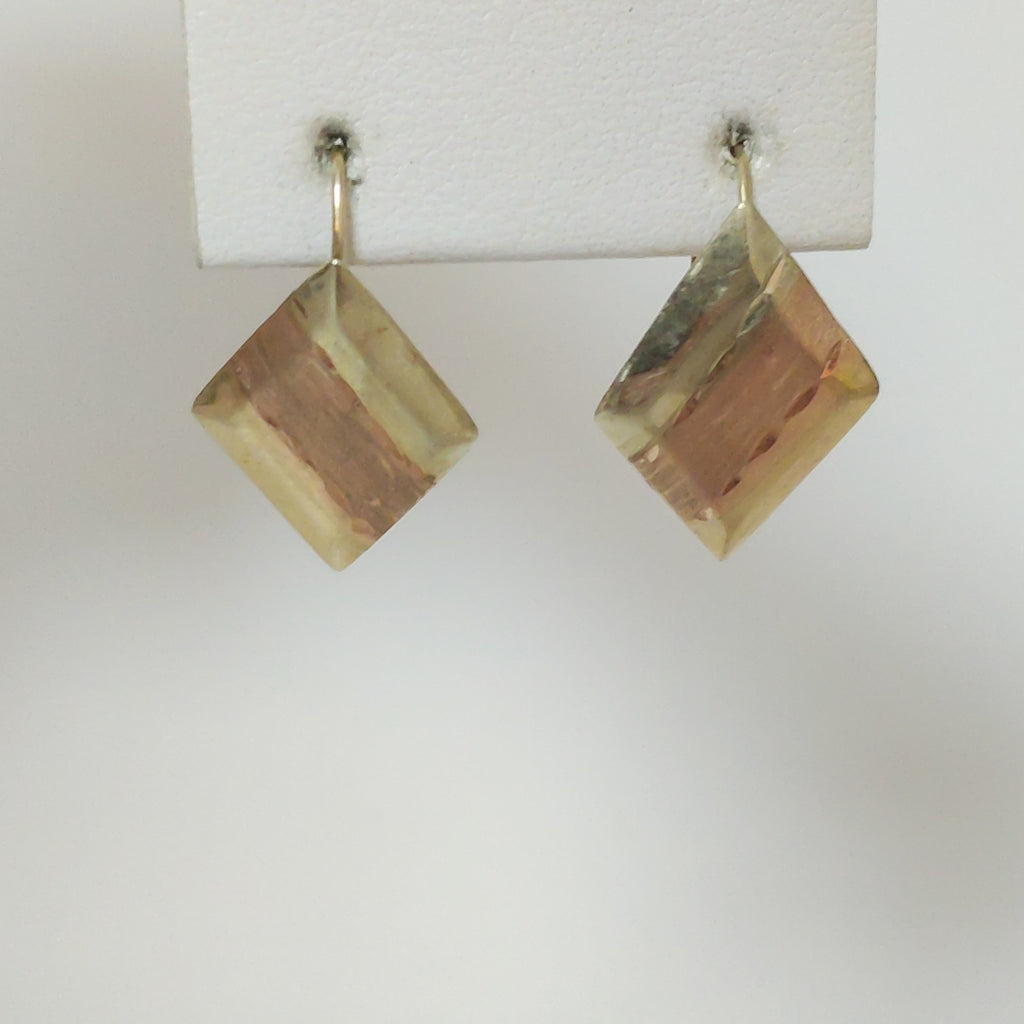 ARETES PAR ORO COMBINADO 10 K 0,80 GRMS (SEMINUEVO)