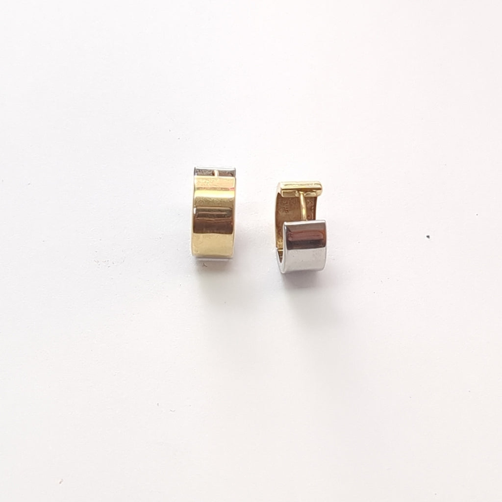 ARRACADAS PAR ORO COMBINADO 14 K 3.8 GRMS (SEMINUEVO)