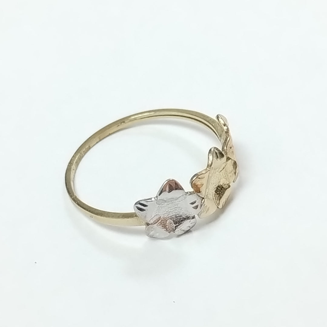 ANILLOS ANILLITO FIG FLORES 10K TALLA 8 1.3 GR (NUEVO)
