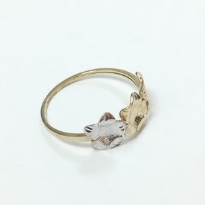 ANILLOS ANILLITO FIG FLORES 10K TALLA 8 1.3 GR (NUEVO)
