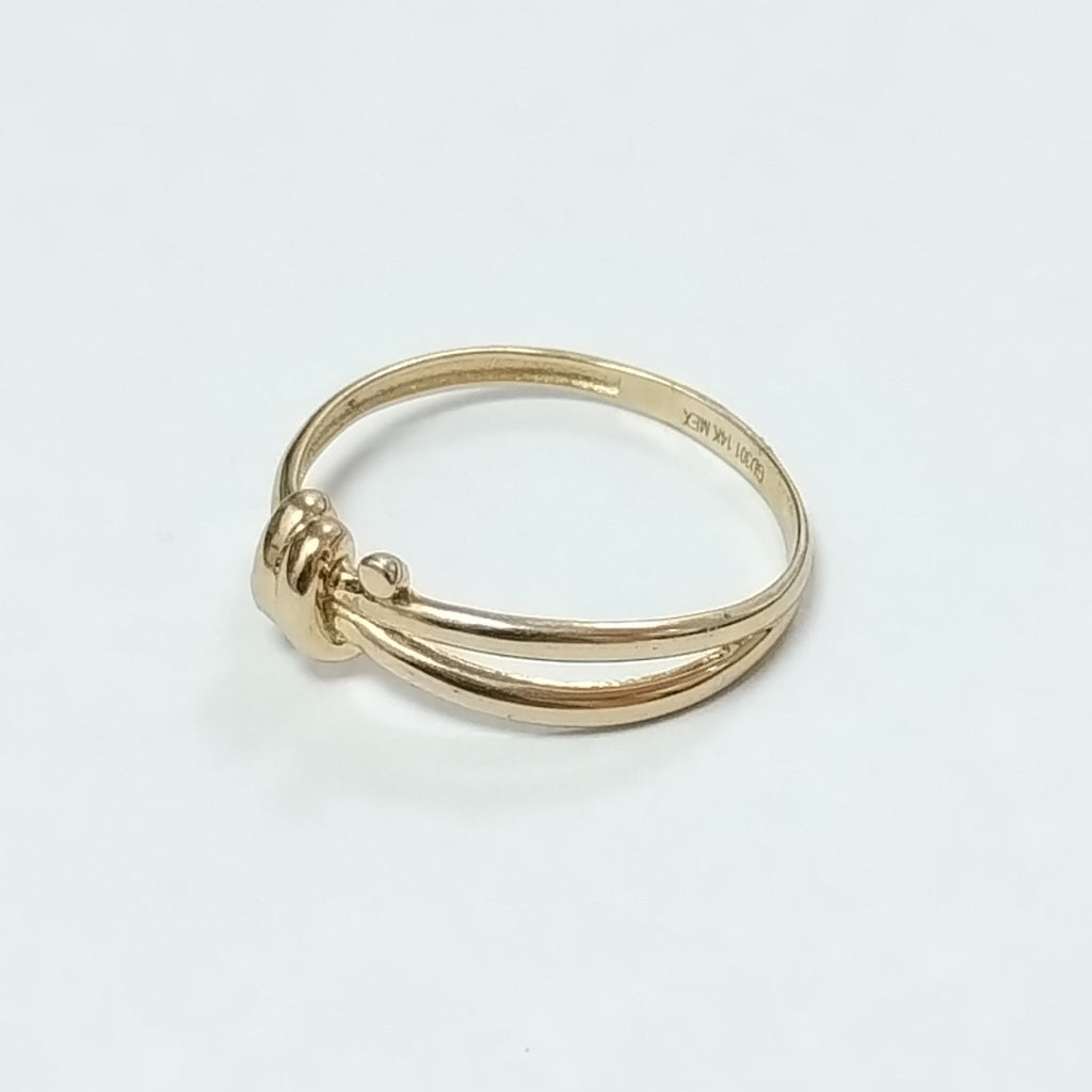 ANILLO ANILLITO C NUDO 14K 9 TALLA 2 GR (NUEVO)