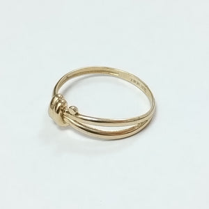 ANILLO ANILLITO C NUDO 14K 9 TALLA 2 GR (NUEVO)