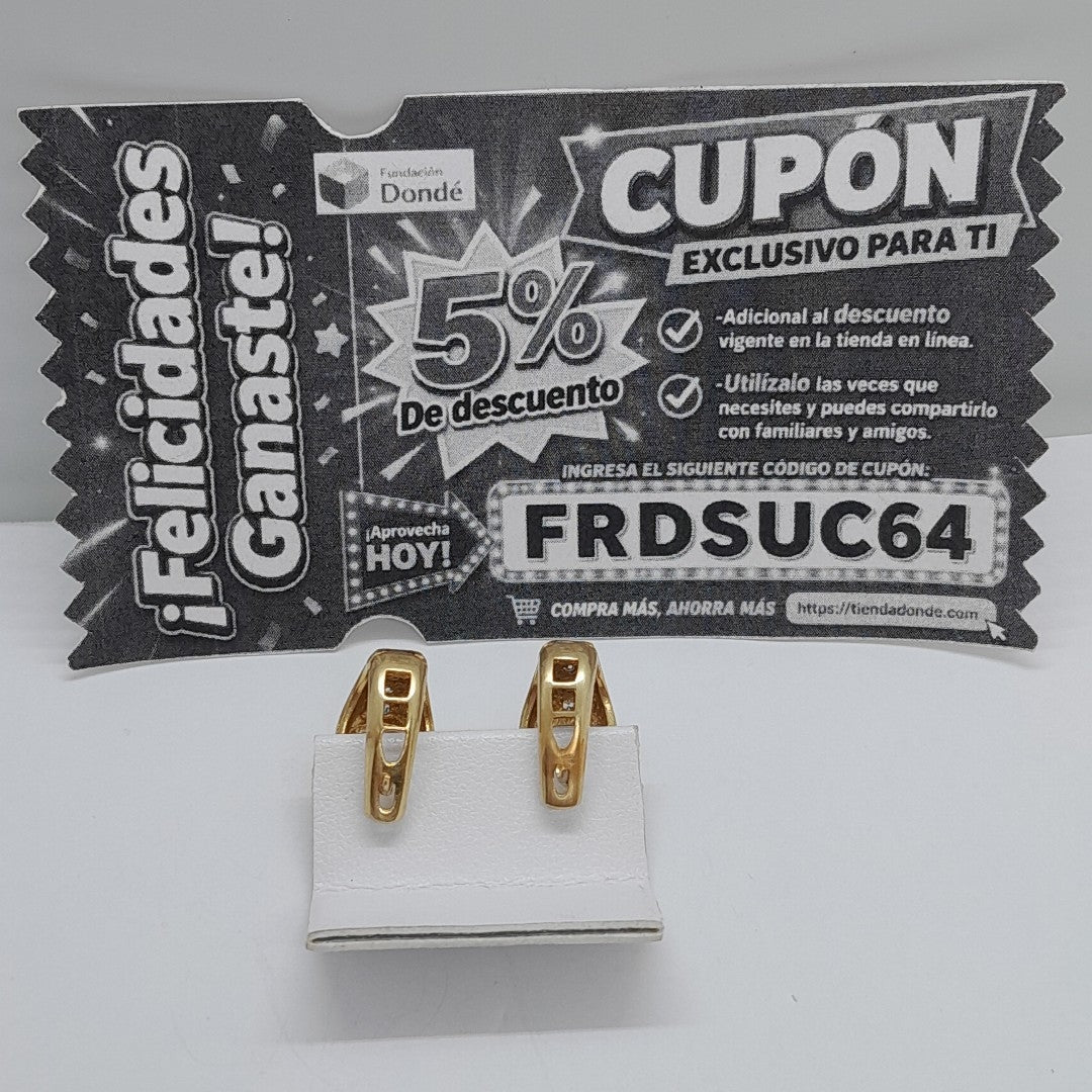 ARETES PAR ORO 14 K 6,70 GRMS (SEMINUEVO)