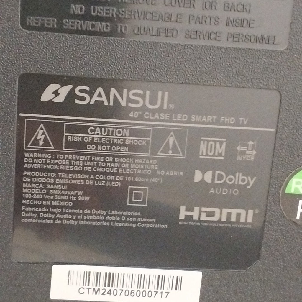 PANTALLA SANSUI SMX40VAFW 40" LED 4K (SEMINUEVO)