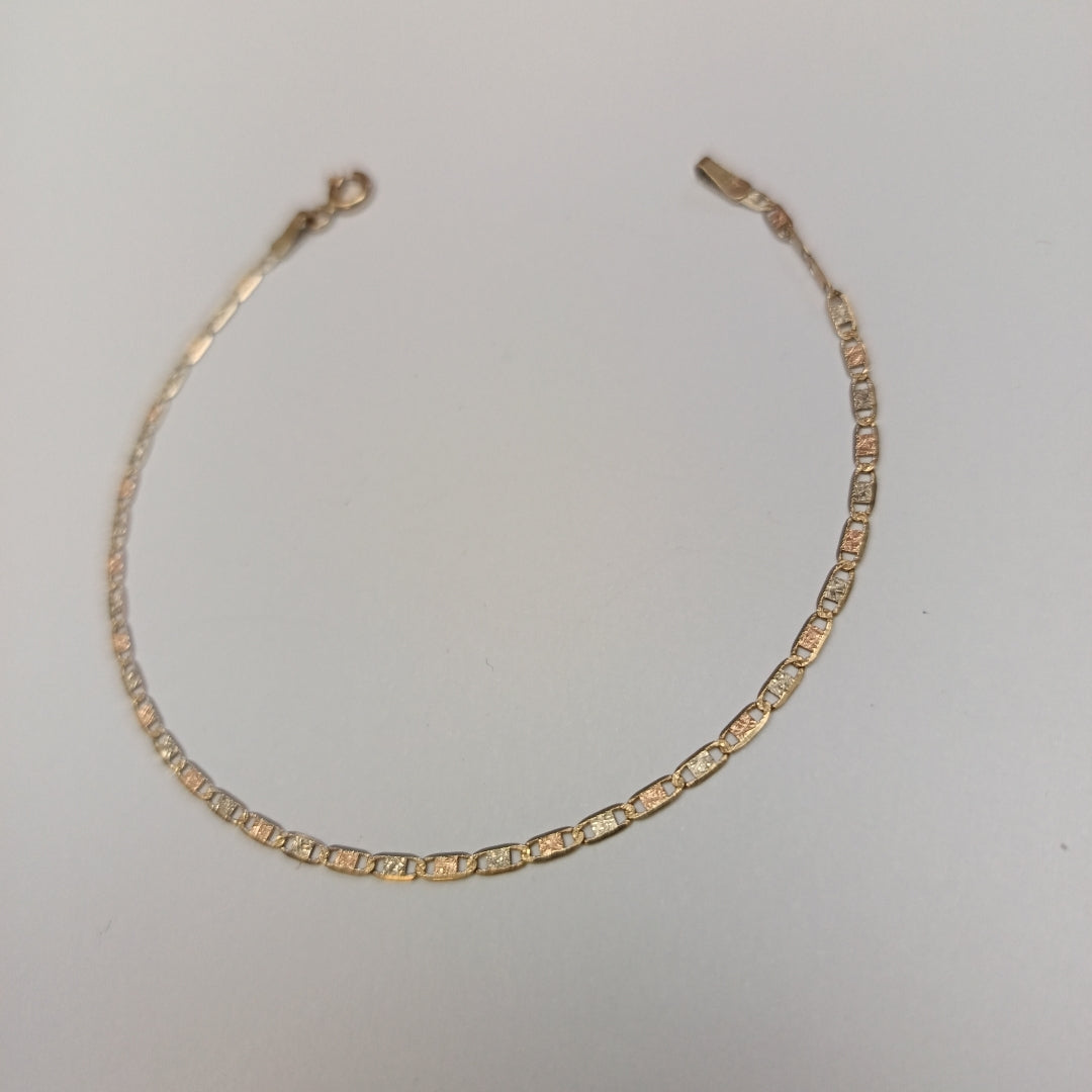 PULSERA ORO COMBINADO 14 K 1,10 GRMS (SEMINUEVO)
