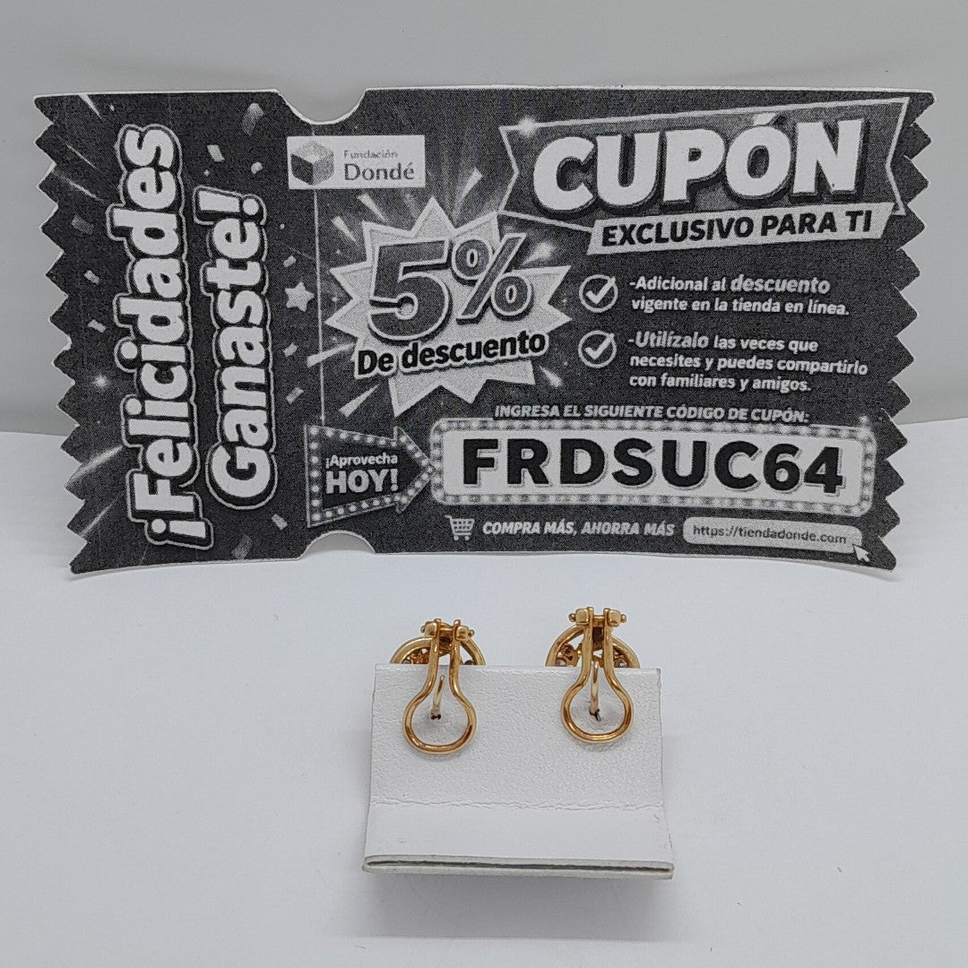 ARETES PAR ORO 14 K 6,80 GRMS (SEMINUEVO)