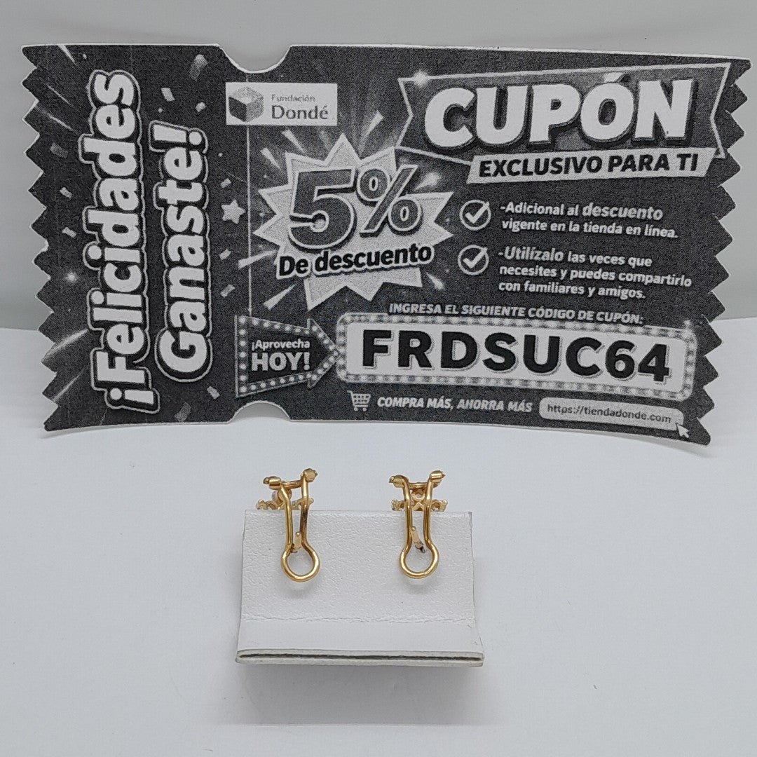 ARETES PAR ORO 14 K 4,40 GRMS (SEMINUEVO)