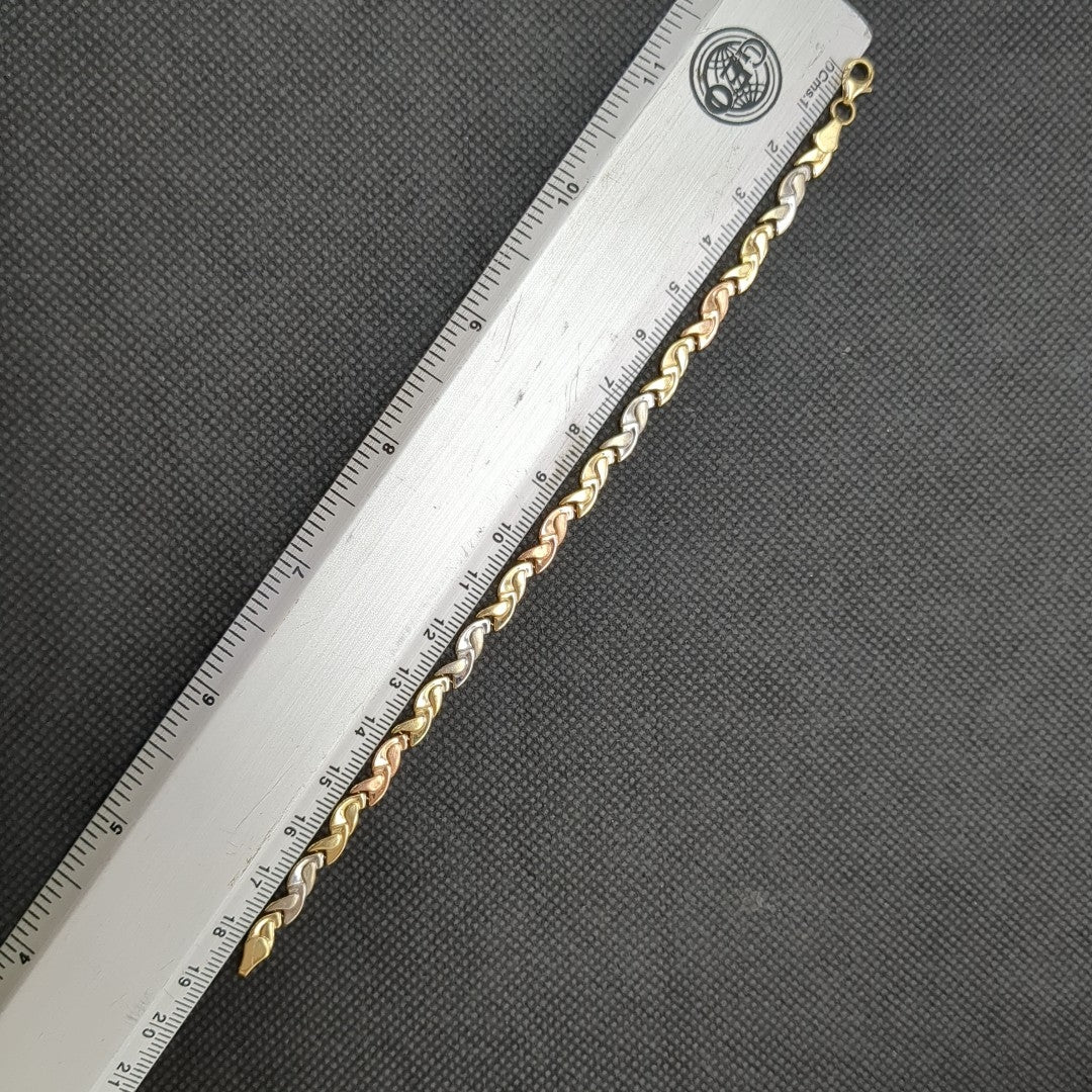 PULSERA ORO COMBINADO 10 K 3,80 GRMS (SEMINUEVO)