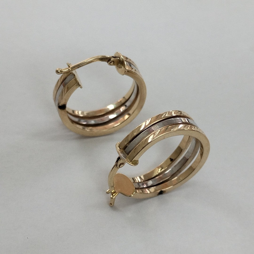 ARRACADAS PAR ORO COMBINADO 10 K 2,20 GRMS (SEMINUEVO)
