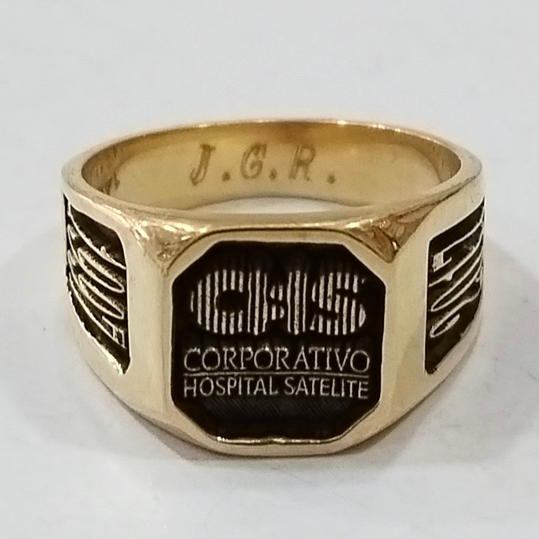ANILLO DE GRADUACIÓN ORO 14 K 8 GRMS (SEMINUEVO)