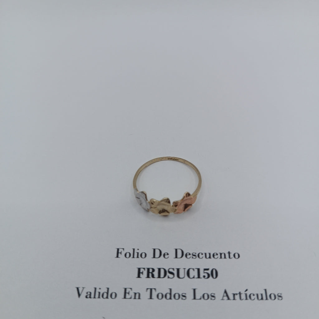 ANILLOS ANILLITO FIG FLORES 10K TALLA 9 1.3 GR (NUEVO)