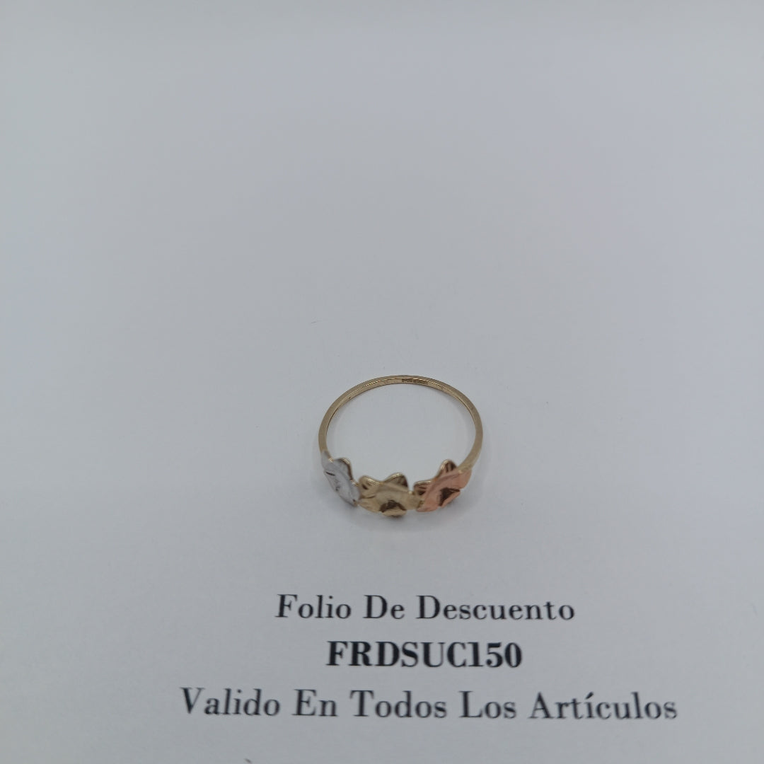 ANILLOS ANILLITO FIG FLORES 10K TALLA 9 1.3 GR (NUEVO)