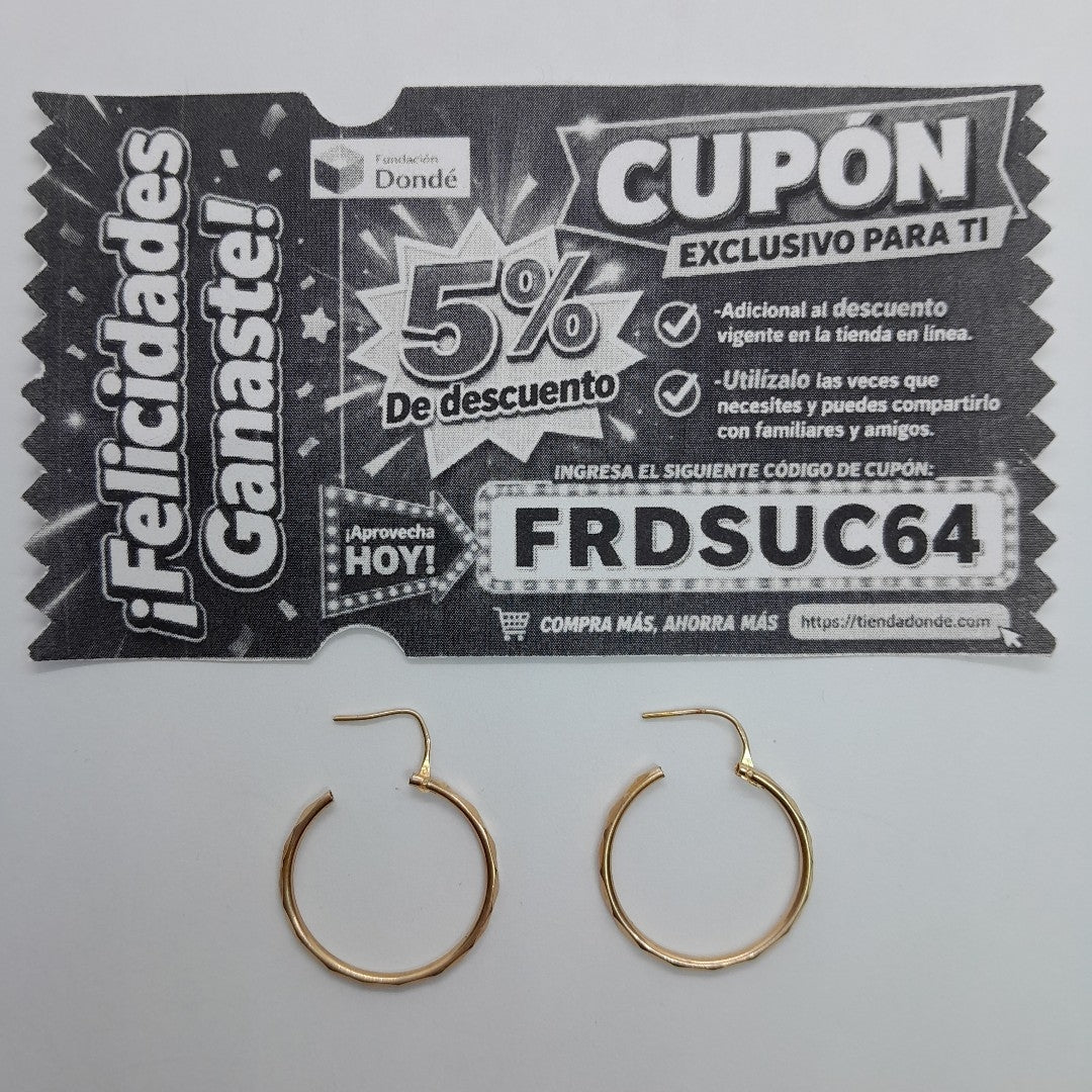 ARRACADAS PAR ORO 14 K 1,40 GRMS (SEMINUEVO)