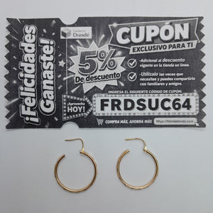 ARRACADAS PAR ORO 14 K 1,40 GRMS (SEMINUEVO)
