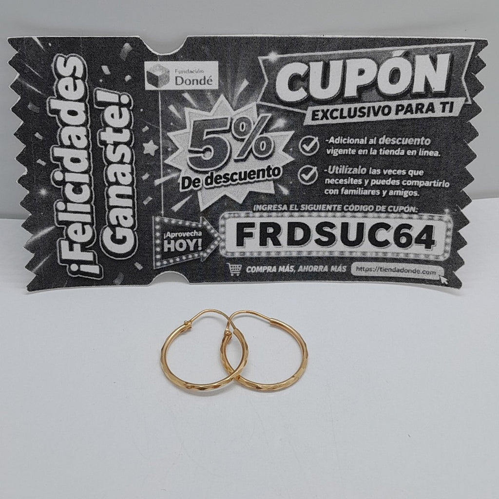 ARRACADAS PAR ORO 14 K 1,10 GRMS (SEMINUEVO)