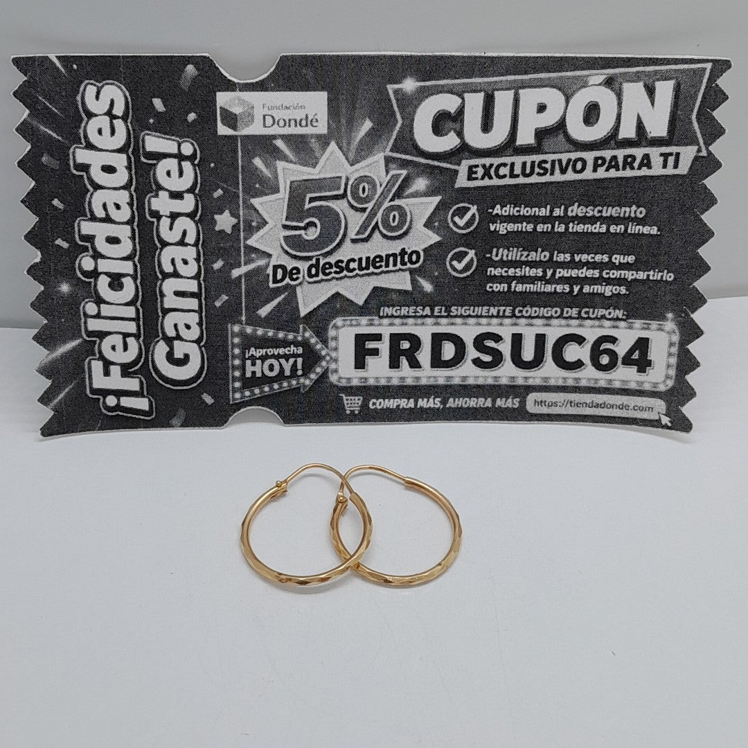 ARRACADAS PAR ORO 14 K 1,10 GRMS (SEMINUEVO)