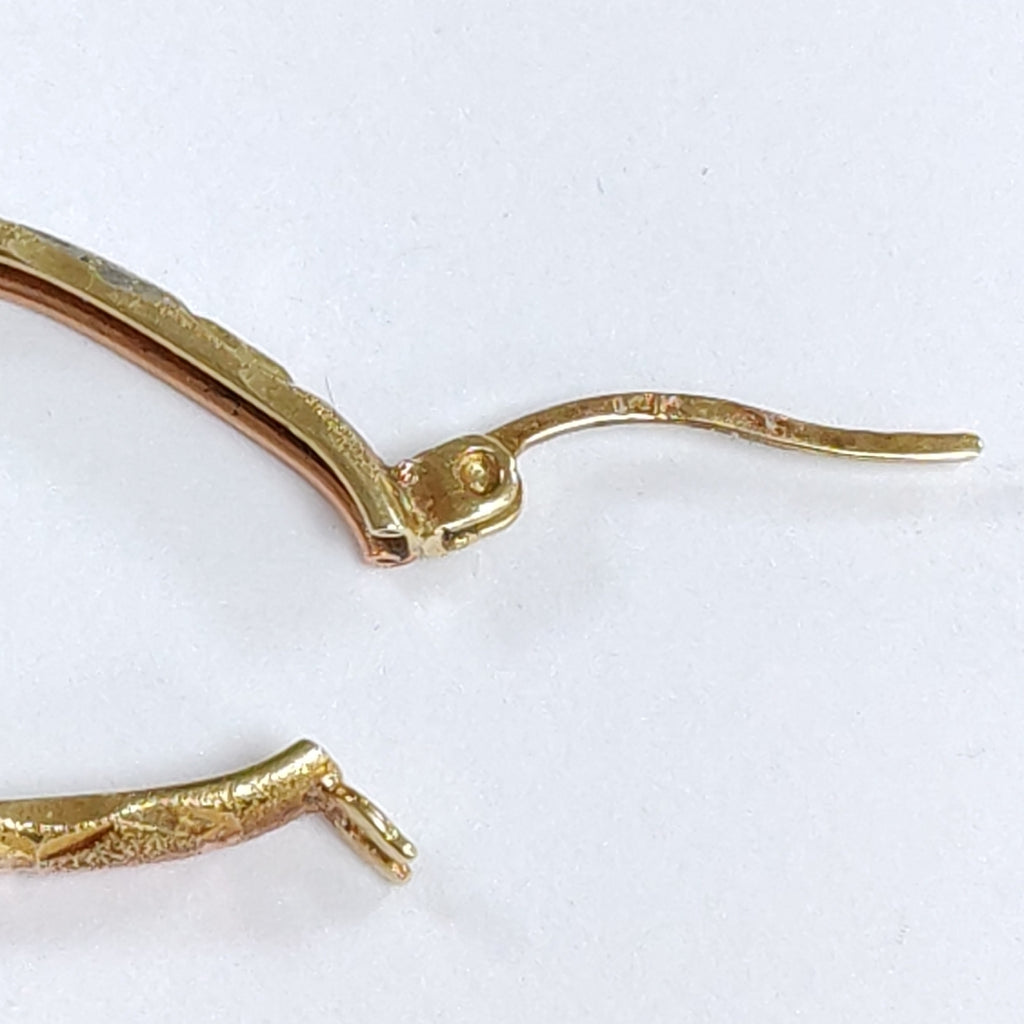 ARRACADAS PAR ORO COMBINADO 14 K 1.8 GRMS (SEMINUEVO)