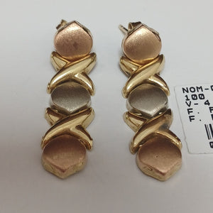 ARETES PAR ORO 14 K 4,30 GRMS (SEMINUEVO)