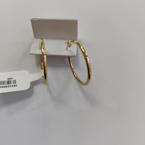 ARETES TEJIDO ARRACADAS LISAS 14K 1.5 GR (NUEVO)