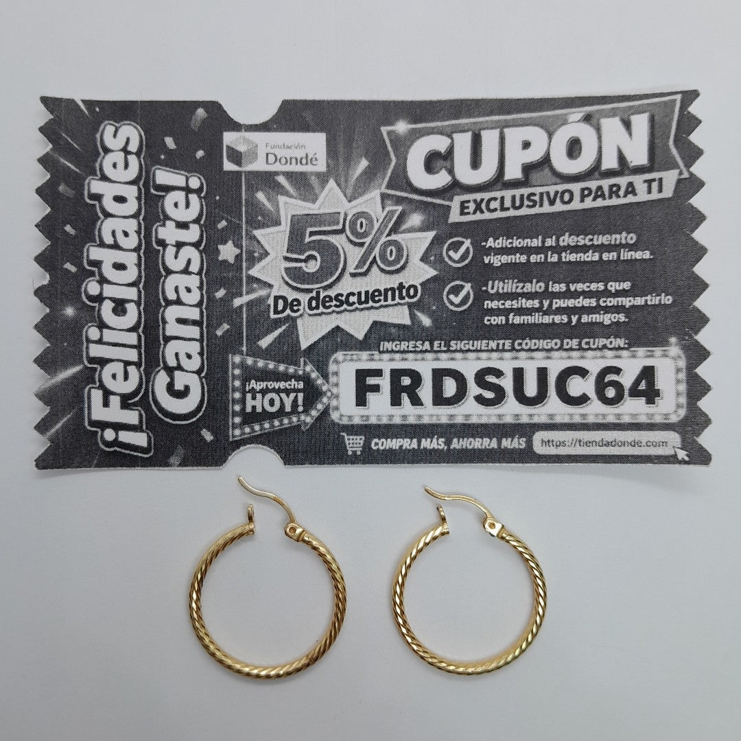 ARRACADAS PAR ORO 14 K 2,20 GRMS (SEMINUEVO)